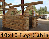 10 x 10 Cabin Log Package Details